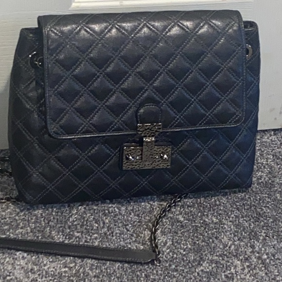 Marc Jacobs Dark Grey Quilted Leather Baroque Single Shoulder Bag Fab! - Picture 4 of 9